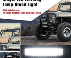 12 inch Offroad LED Wok Light Bar Spot Flood Beam Fog IP68 Driving Lamp