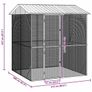 Bird Cage Anthracite 215 x 208 x 247 cm Galvanised Steel Image 4