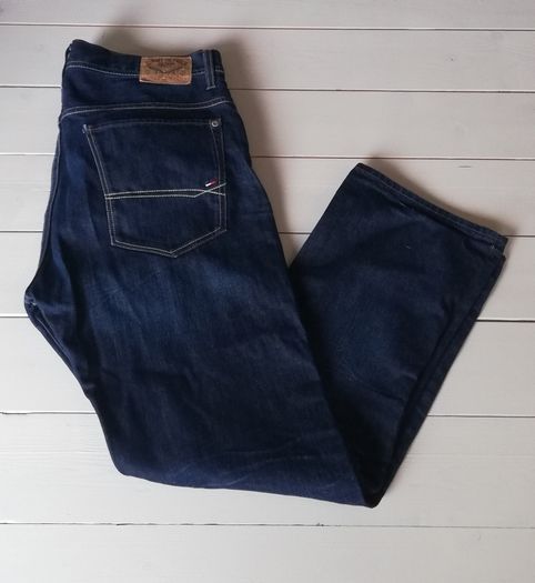 Tommy hilfiger navy denim ryder Winslow worn men's jeans W38 L30