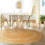 FREE P&P Hand Braided Natural Jute Rug Handmade Round Area Rug for Home Decor (60 x 60 cm) Image 2