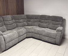 Sorrento Corner Grey Fabric Recliner Sofa