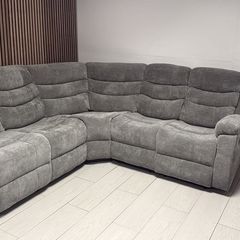 Sorrento Corner Grey Fabric Recliner Sofa