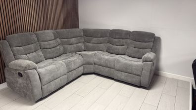 Sorrento Corner Grey Fabric Recliner Sofa