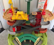 thomas train set and Bosch work station
