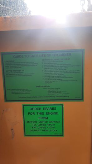 Diesel 4 barrow mixer- excellent condition- key and pull start