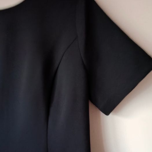 Black Short Sleeve Tailored Shift Dress, NEXT, Size 10