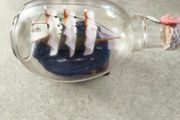 Vintage VICTORY Ship in a Bottle Collectable Handmade