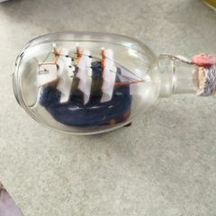 Vintage VICTORY Ship in a Bottle Collectable Handmade