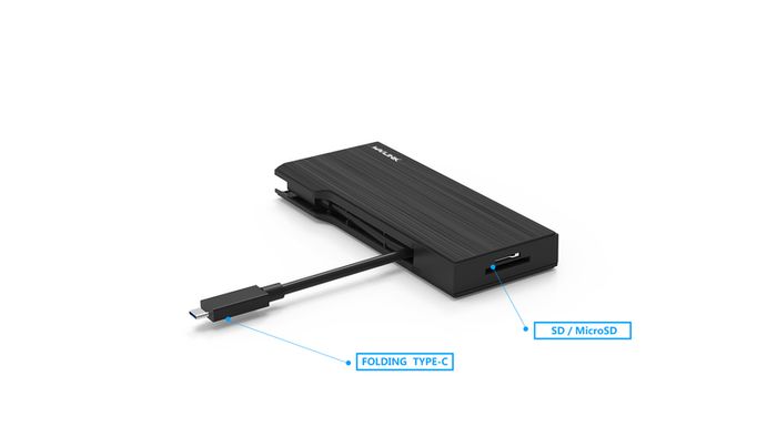 Wavlink USB 3.1 Type-C Mini Docking Station Power Delivery/HDMI UHD 4K/Card Reader/Gigabit Ethernet (Brand New/Warranty)