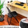 Folding Chair Padded Paris Faux Leather Chair Home Office Dining (FREE POSTAGE) Image 6