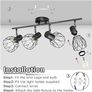 NEW SALE | 4 Way GU10 6W Ceiling Light Fitting, Spot Light Ceiling Spotlight Swiveling Lamp Light Bases Angle Adjustable for Kitchen Bedroom Living Room and Showroom Image 4