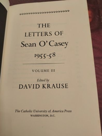 The Letters Of Sean O'casey Volume Iii: 1955-1958