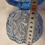 Decorative Vintage Small Blue Glass Footed Bowl, Tealight Candle Holde Image 4