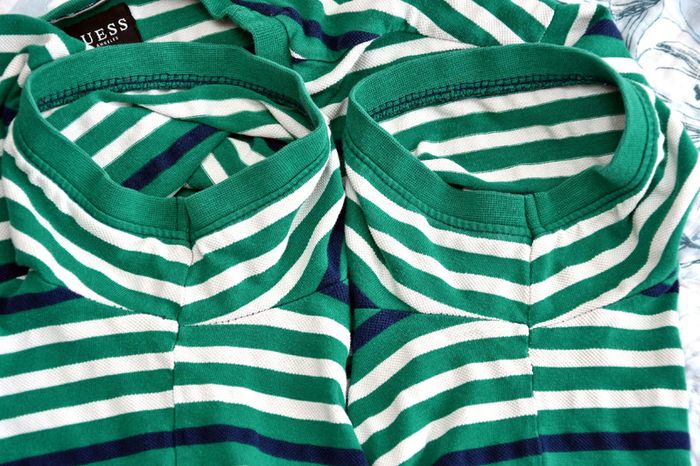 Guess Green and White Vintage T-Shirt XL