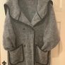 Knitted Long Wool Coat / Cardigan / Coatigan With Hood Image 5