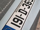 Sticker number plate