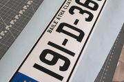 Sticker number plate