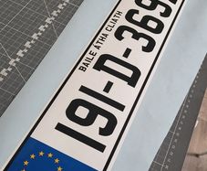 Sticker number plate