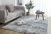 (MULTIPLE COLOURS/SIZES AVAILABLE, SIZES LISTED IN DESCRIPTION) Shaggy Area Rugs Silky Smooth Fur Rugs Modern Indoor Plush Fluffy Rugs Anti-Skid Playing Mat for Bedroom Living Room Floor Carpet Mat(Light Grey, 120 x 160 cm)