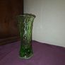 Vintage Green Glass Vase Image 6