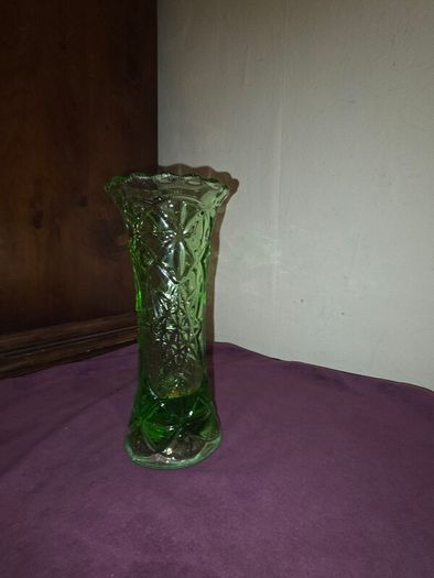 Vintage Green Glass Vase