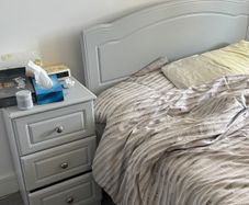 Double bed with headboard
