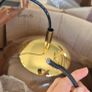 3 x Sol glass pendant light, 35cm/amber Image 3
