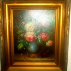 Vintage Victorian Oil Siigned 'C. Josephin'