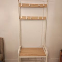 Coat rack with shoe storage
