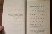 1762 Irish Parliament Journals of the House of Commons. Dublin Printing.