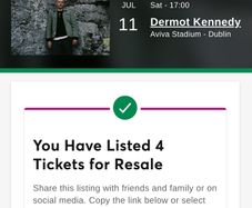 4 x Dermot Kennedy Sat Tickets