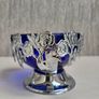 Cobalt blue glass & chrome dish Image 2