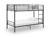 Bunk Bed Black Metal 90x200 cm
