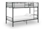 Bunk Bed Black Metal 90x200 cm