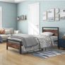 3ft Single Bed Frames Solid Bedstead Base with Wood Headboard Image 3