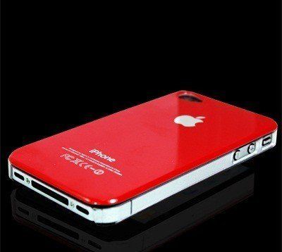 For Apple Iphone 4 / 4s Red Hard Case Free Screen Protector