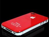 For Apple Iphone 4 / 4s Red Hard Case Free Screen Protector