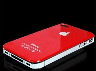For Apple Iphone 4 / 4s Red Hard Case Free Screen Protector