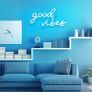NEW SALE | Good Vibes Neon Sign,Neon Light Powered by USB with Switch, Green Led Neon Light Sign for Bedroom,Wall Decor,Game Room,Party, Bar Decor Image 4