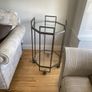 Glass table on castors as new Image 3