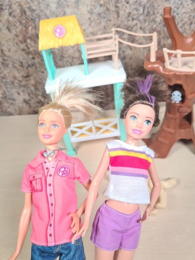 BARBIE BUNDLE Barbie pet rescue doll and Skipper doll with puppy dog