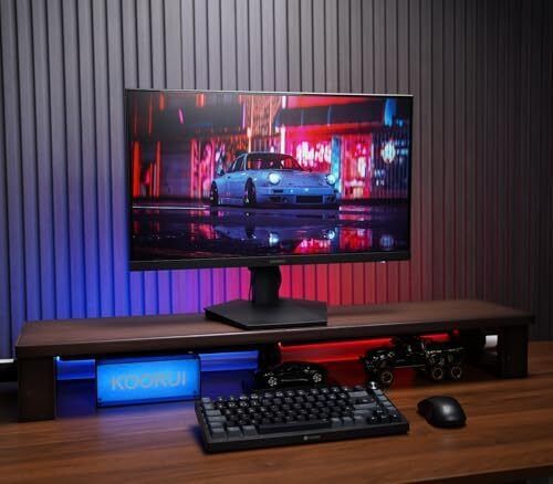 KOORUI 24.5 Inch FHD Gaming Monitor, VA, 1ms, Adpitive Sync, HDMI (144Hz)/DisplayPort (180Hz), sRGB 99%, VESA, Tilt Adjustable, Eye Care