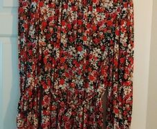 Floral full length Dress size 12 with sleeves