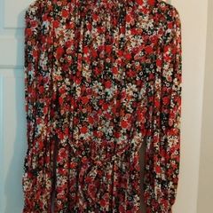 Floral full length Dress size 12 with sleeves