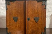 Edwardian Oak Smokers Cabinet.