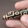 Antique Himalayan Tibetan 9 Eyes Agate Dzi Bead Amulet Pendant Image 2