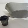 Vintage dolls house tin bath and bucket Image 4