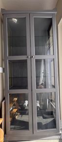 Grey Glass Display Cabinet / Storage Unit