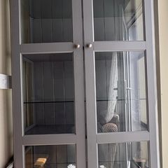Grey Glass Display Cabinet / Storage Unit