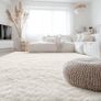 Fluffy Shaggy Rugs Living Room, Large Anti Slip Carpet, Machine Washable Soft Thick Pile Bedside Rug for Kids Bedroom, Nursery - Creme, 120 x 160 cm Image 3